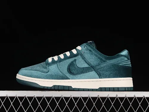 All categories Nk SB Dunk series Nk SB Dunk Low low-top sneakers Nk Dunk Low "Dark Teal Velvet" velvet dark green SB low-top casual sneakers DZ5224-300